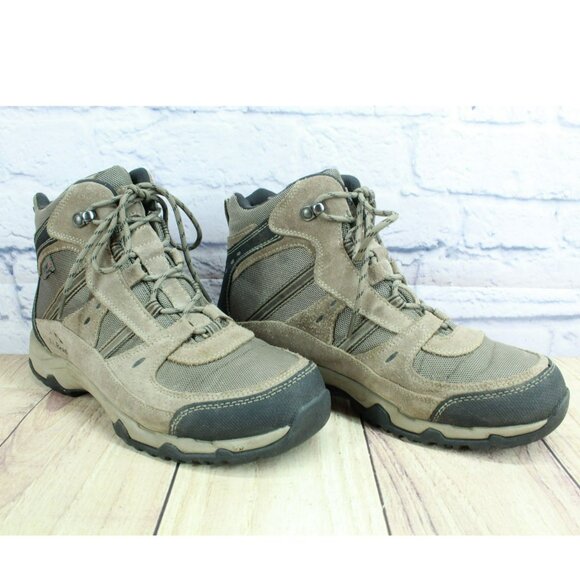 LL Bean Trail Model 4 Brown Suede Lace Up Waterproof Hiking Boots Size 10 Wide main image 8